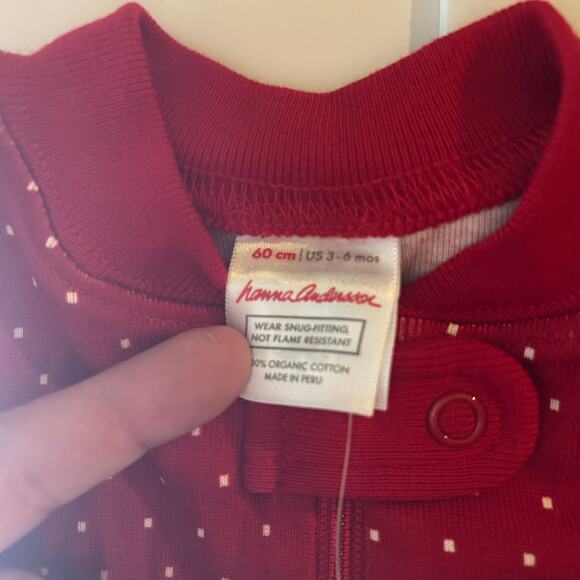 NWT Hanna Andersson Ribbon Fairisle Holiday Zip Sleeper 60 - Picture 3 of 5